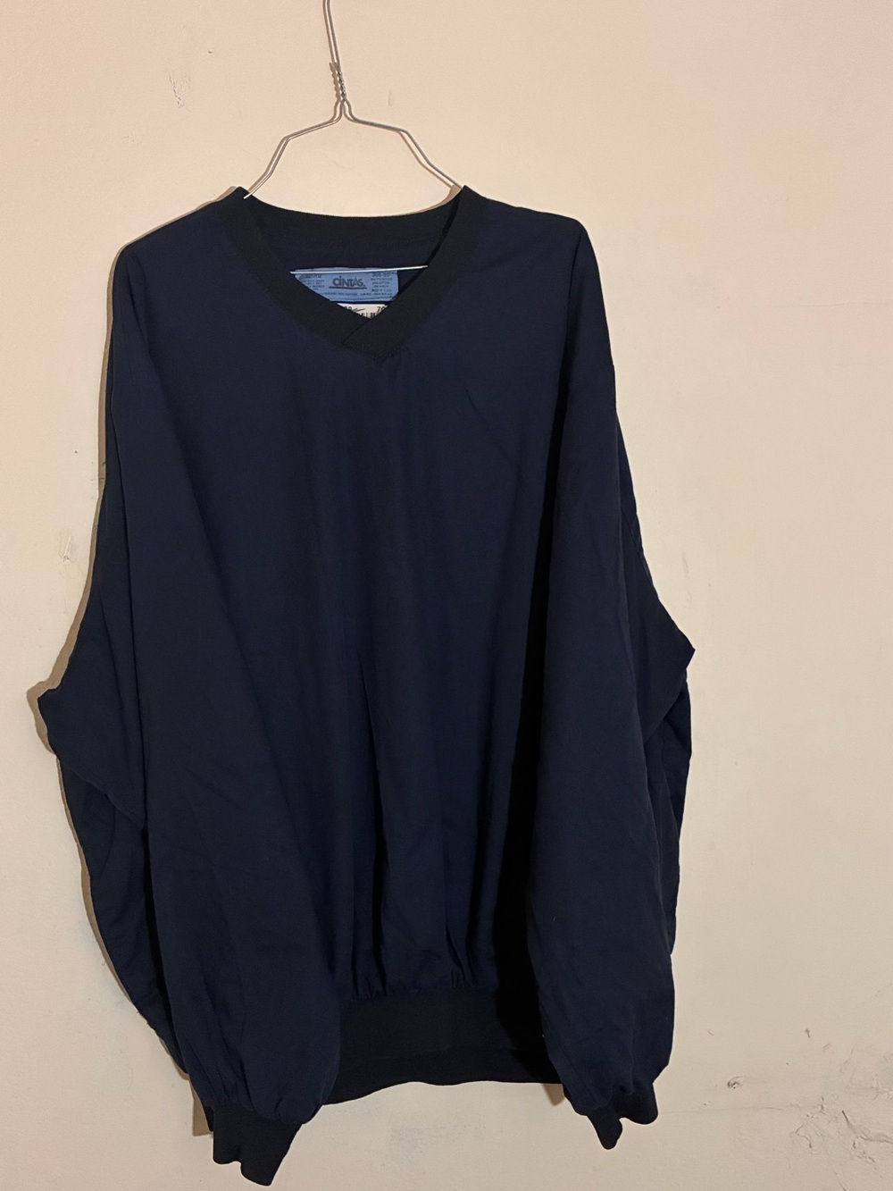 Men's V-Neck Sweater in Navy Trim